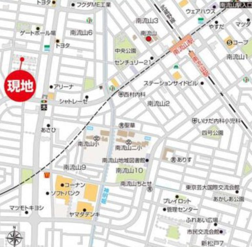 コープ野村南流山弐番館2号棟の地図