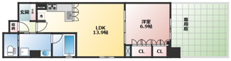 【間取り】 | リーガル京都堀川中立売Ⅱ