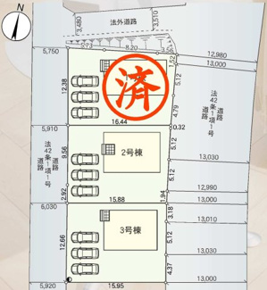 【区画図】 | 二本松市油井新築一戸建て3棟