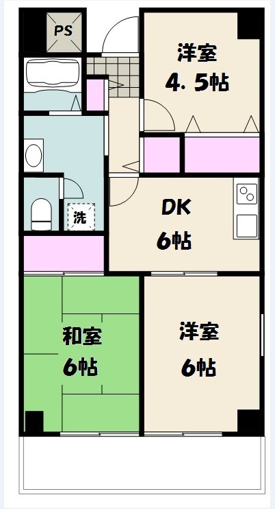 トップアイランドコーポの間取り
