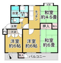 【間取り】 | 人気の3階部分、南向き、陽当たり・通風・眺望良好！
