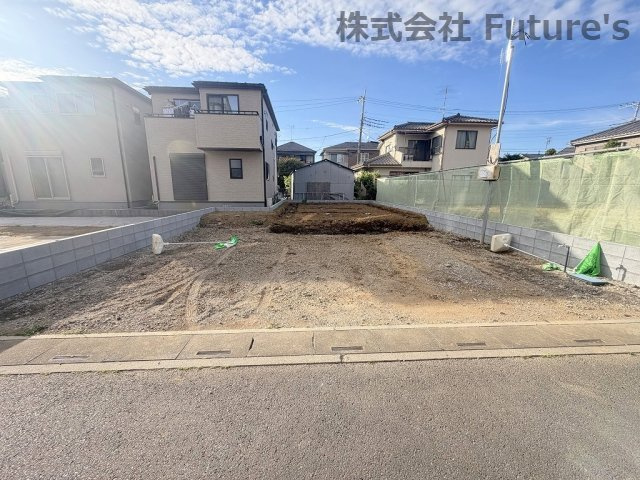 八潮市古新田　新築戸建の外観|現地の写真になります。