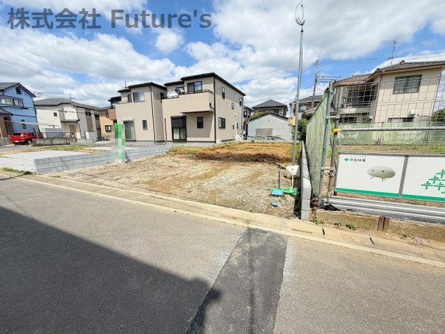 八潮市古新田　新築戸建の外観|現地の写真になります。