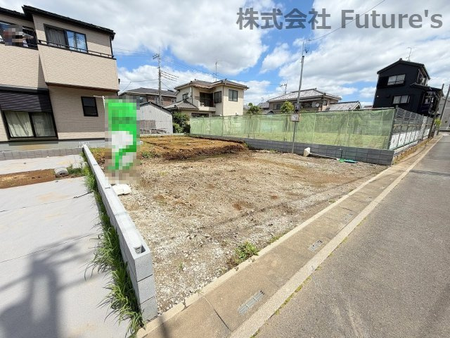 八潮市古新田　新築戸建の外観|現地の写真になります。