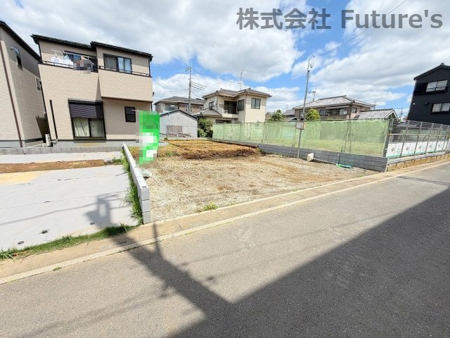 八潮市古新田　新築戸建の外観|現地の写真になります。