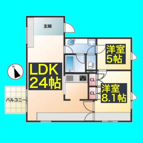 TASHIRO71の間取り