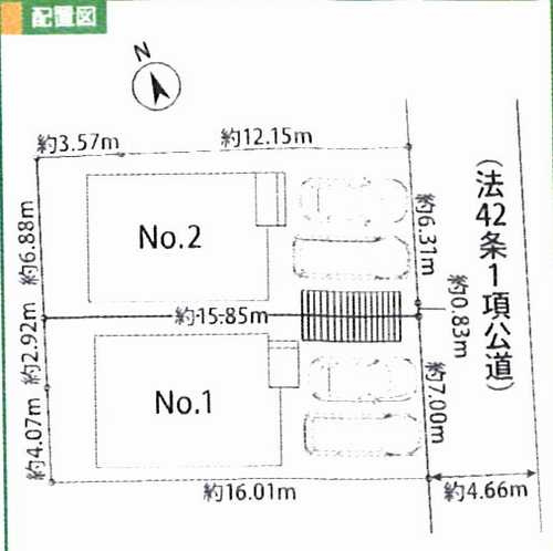 藤沢市渡内4丁目2期　新築戸建全2棟　№2の区画図