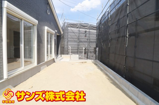 郡山市菜根３丁目　　　２号棟　　　桜小学校、郡山第３中学区の庭