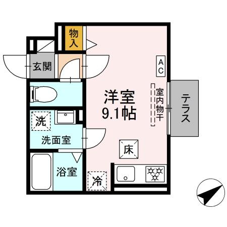 【間取り】 | パークサイド柱Ⅱ