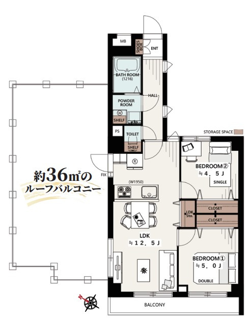 ライオンズマンション田園調布第２の間取り