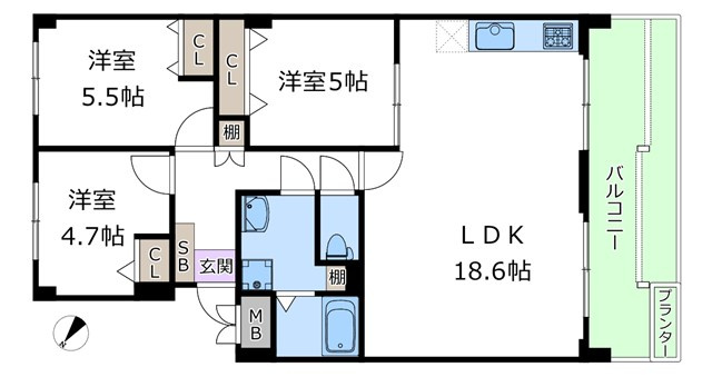 【間取り】 | 公社山田西第2次団地A8棟 | エイブルにて取扱い可能な住宅ローンは、全部で10種類以上！お客様にピッタリの住宅ローンを当社のFPよりご案内させて頂きます。住宅ローンのご相談だけでも、お気軽にご相談下さいませ。