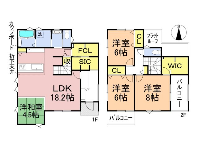 タマタウン　岐阜市中西郷（西郷小）　全３区画分譲の間取り|■２号棟　■ヤマダ不動産　株式会社リライフ　
■夢のマイホーム購入をフルサポートします！