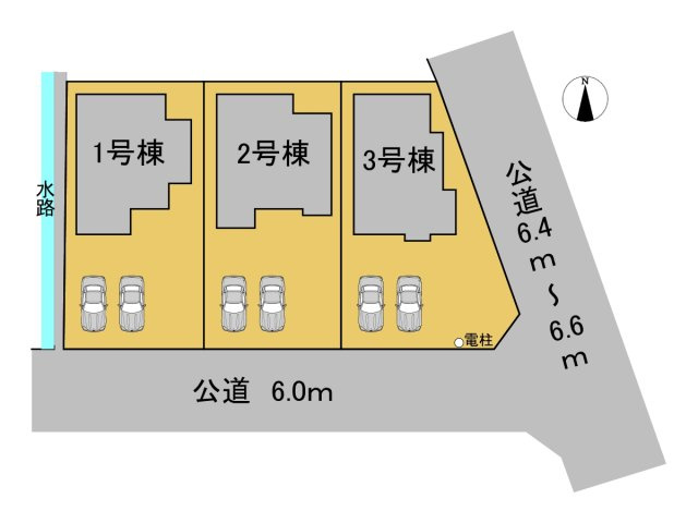 タマタウン　岐阜市中西郷（西郷小）　全３区画分譲の区画図|■区画図
■YAMADA電機の　ヤマダ不動産　株式会社リライフ　
いつでもお問合わせ下さい。