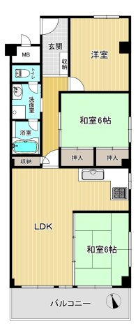 万翠園3号棟の間取り