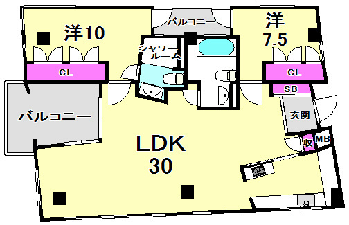 Crescent-Tの間取り