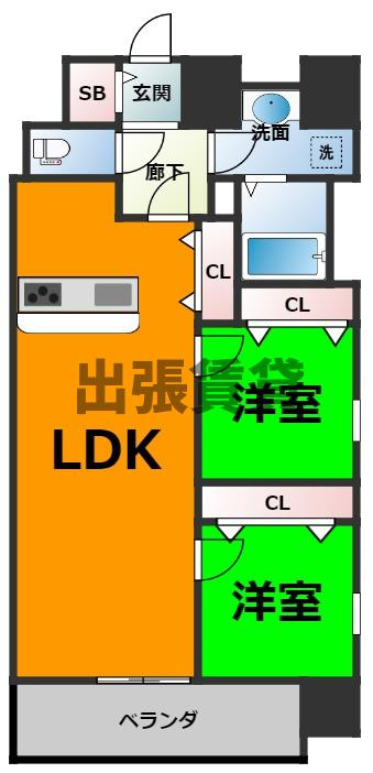 仲介手数料0円！！ザ・シンフォニア新栄の間取り