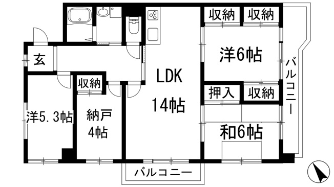 【間取り】 | 逆瀬川パークマンション