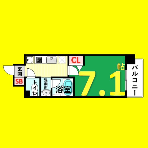 高畑レジデンス　名古屋市賃貸　仲介手数料無料の間取り
