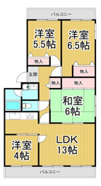 旧：ネオハイツ西宮の間取り
