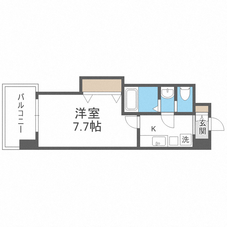 Luxe新大阪Iの間取り