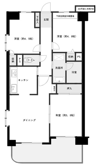 【間取り】 | ライオンズマンション寒川第2