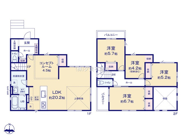 《仲介手数料無料》桜区大字塚本369-40新築一戸建てケイアイグレイスの間取り