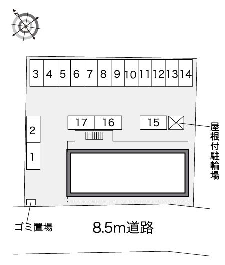 レオパレス松浜東の区画図|新潟　松浜町　家具　家電　社宅　マンスリー