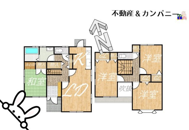 吉藤4丁目の中古のおうち　松山市吉藤4丁目中古戸建の間取り