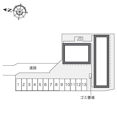 レオパレスＬｕｎａの区画図|新潟　松浜町　家具　家電　社宅　マンスリー