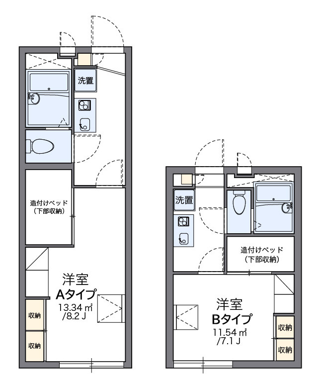 レオパレスＬｕｎａの間取り|新潟　松浜町　家具　家電　社宅　マンスリー