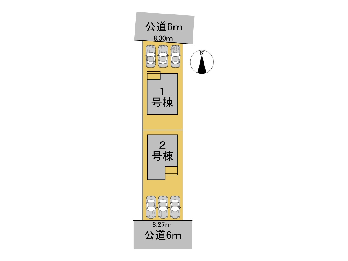 リーブルガーデン　各務原市川島緑町　全2区画分譲の区画図|■区画図
■YAMADA電機の　ヤマダ不動産　株式会社リライフ　
いつでもお問合わせ下さい。
