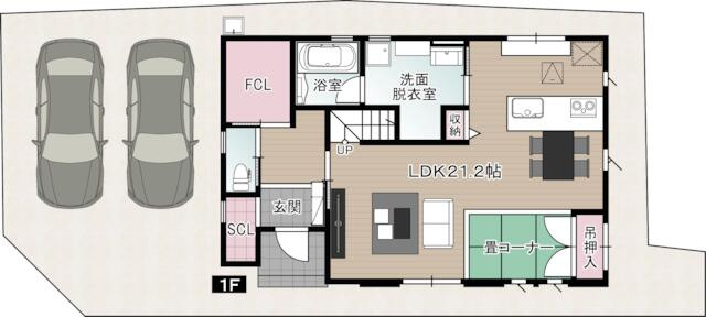 【間取り】 | 南国市大そね甲/5区画 | １号地（１階）