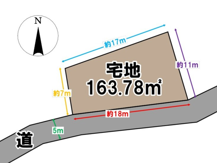 福岡市東区下原４丁目 土地の土地図|※図面と現況が異なる場合には、現況を優先いたします。
