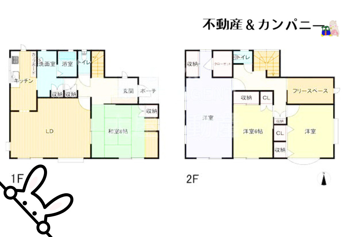 古川南3丁目の中古のおうち　松山市古川南3丁目中古戸建の間取り