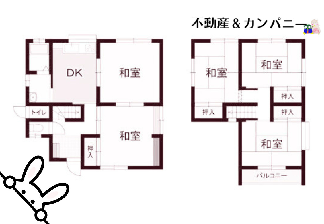 市坪北1丁目中古戸建　松山市市坪北1丁目中古戸建の間取り