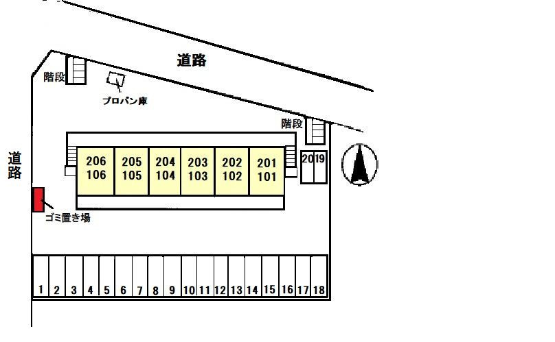トラッドハイツ柏崎の区画図