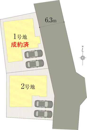 【区画図】 | 高知市鴨部/2号地