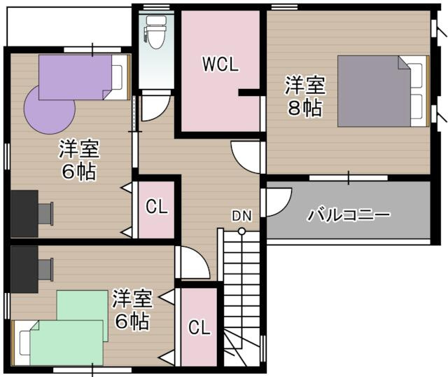 【間取り】 | 高知市鴨部/2号地 | ２階