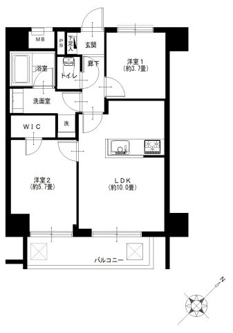 ワコーレ三軒茶屋の間取り|ワコーレ三軒茶屋：南東向き！全居室に窓が付いており空気の入れ替えが出来る２ＬＤＫリノベーション物件はフラット３５利用可能！令和８年６月上旬完成予定となっております！