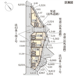 リーブルガーデン生駒市中菜畑2丁目2期の区画図