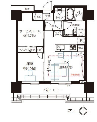 ＴＨＥ　ＹＯＫＯＨＡＭＡ　ＦＲＯＮＴ　ＴＯＷＥＲの間取り