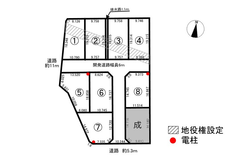 9区画分譲地　岩田東2丁目　⑧