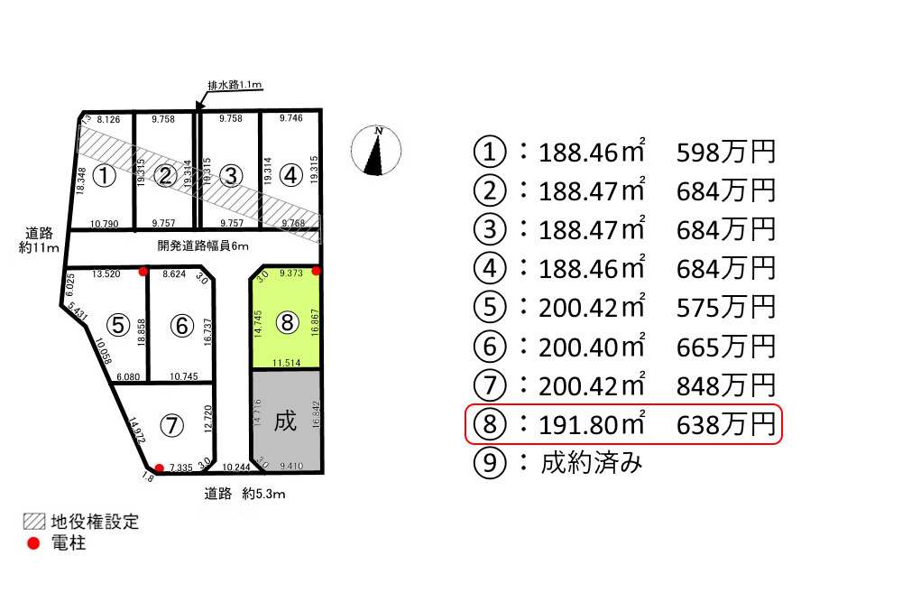 9区画分譲地　岩田東2丁目　⑧のその他