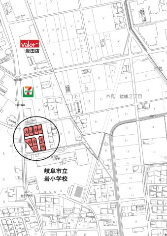 9区画分譲地　岩田東2丁目　⑦の地図