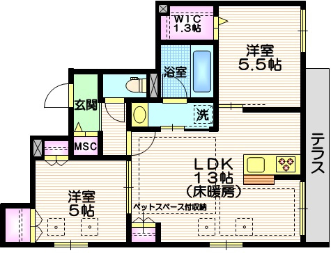 クレールメゾンの間取り