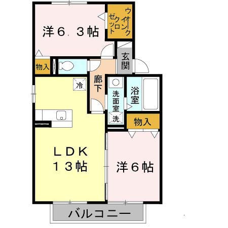 【間取り】 | パイン テイル B棟