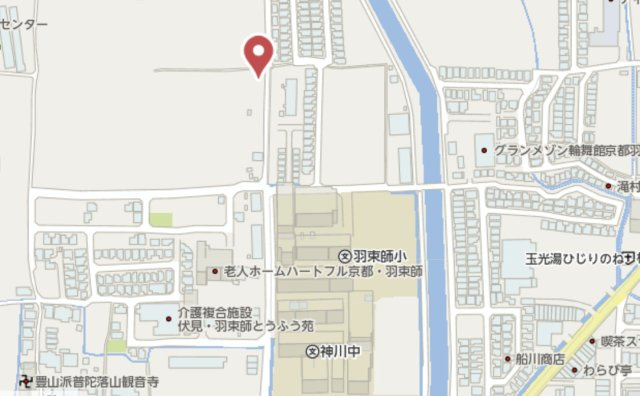 京都市伏見区羽束師菱川町　新築戸建の地図