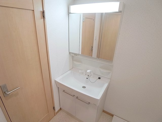 クイーンズハイツ名倉の洗面所|シャンプードレッサーの独立洗面台確保