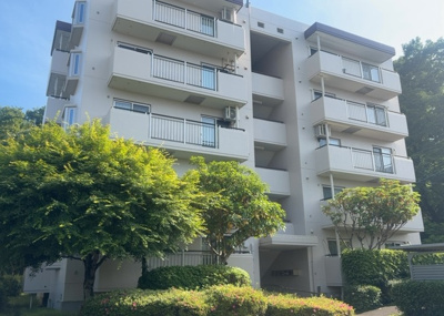 【現況写真】 | 小山田桜台２９号棟 | 外観はマンション管理がされているかの目安になります。築年数が古いと、壁面は劣化してひび割れが生じることも！建物が古びていても細かいところが修繕されていると、きちんと管理されているなぁと感じるでしょう。