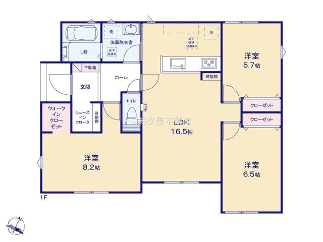 《仲介手数料無料》岩槻区加倉４丁目16-11新築一戸建てリナージュの間取り